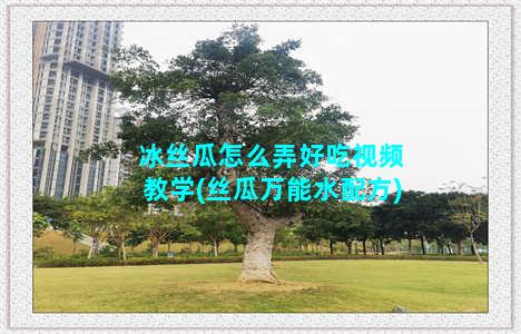 冰丝瓜怎么弄好吃视频教学(丝瓜万能水配方)