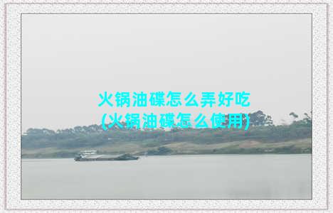 火锅油碟怎么弄好吃(火锅油碟怎么使用)